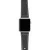 Apple Watch Strap black with contrast stitching in vegan pineapple leather